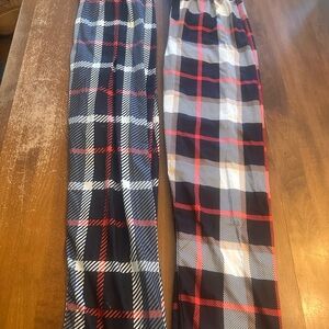 SHEIN Black and Red Plaid Pajama Pants
